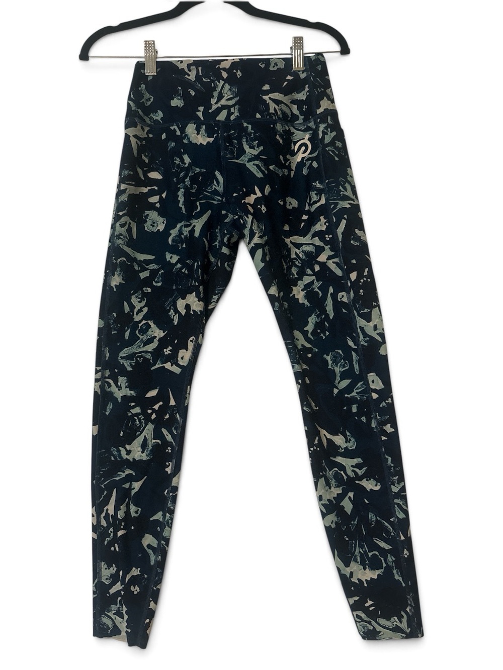 Peloton crop High-Rise Leggings in shades of blue-green